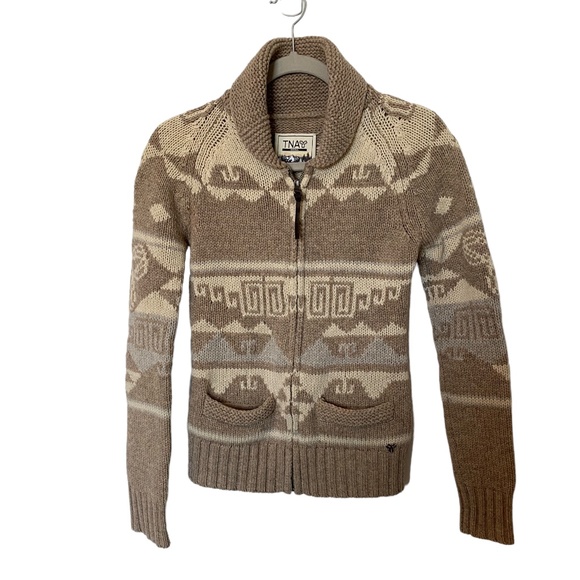 TNA Jackets & Blazers - Aritzia TNA 100% Lambswool Cowichan Cardigan *Like Brand New, Small,